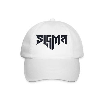 Sigma Glyphs in Tough Typography - Baseball Cap - white/white - Front