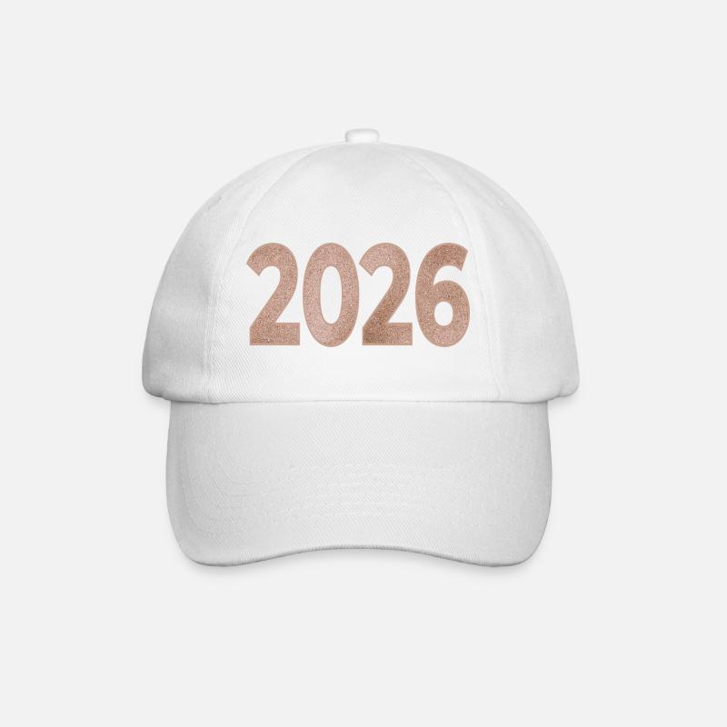 Jahr 2026 - Baseballkappe - Weiß/Weiß