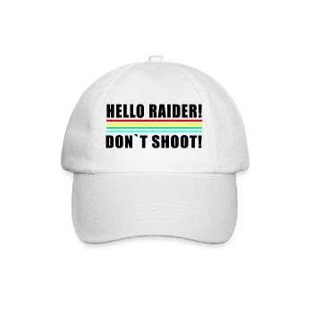 Hello Raider Neon Stripes in Retro Colors don't shot - Baseball Cap - white/white - Front