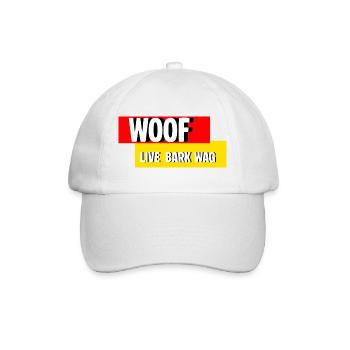Wuff - Baseballkappe - Weiß/Weiß - Vorne