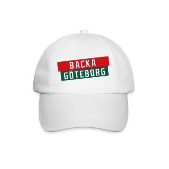 Backa Göteborg Diagonaltext - Baseballkappe - Weiß/Weiß - Vorne
