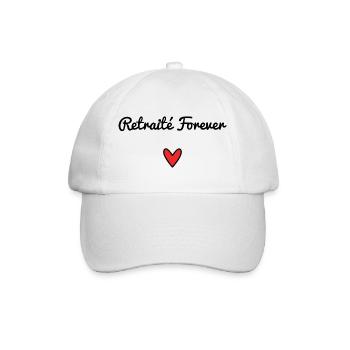 RETRAITE. RETRAITEE. COEUR. BONNE RETRAITE - Casquette classique - blanc/blanc - Devant