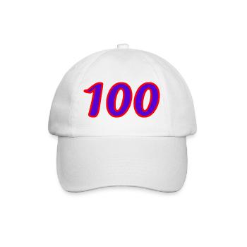 100. 100 JAHRE. 100-JÄHRIGES JUBILÄUM. GEBURTSTAG 100 - Baseballkappe - Weiß/Weiß - Vorne