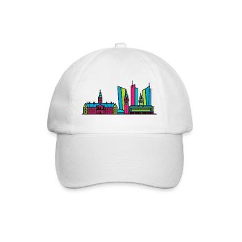 The Hague City Skyline Binnenhof Modern Line Art - Baseball Cap - white/white - Front