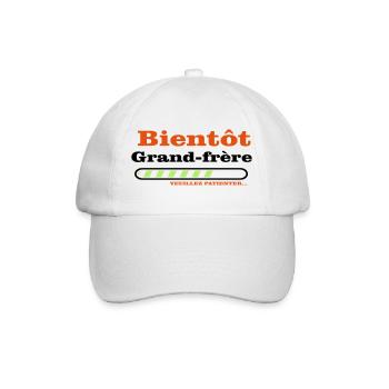 Bald ein großer Bruder - Baseballkappe - Weiß/Weiß - Vorne