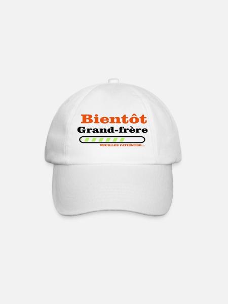 Bientôt grand frere - Casquette classique - blanc/blanc