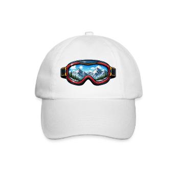  Skibrille Landschaft - Baseballkappe - Weiß/Weiß - Vorne