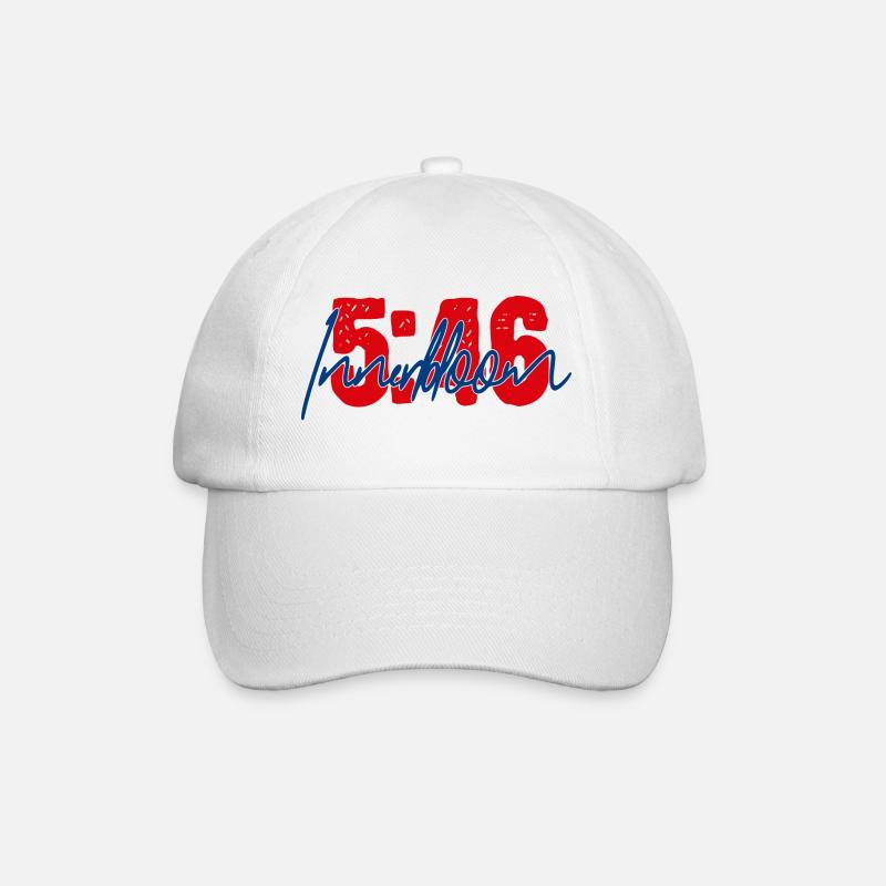 5:46 - Innerbloom Minimal Typography Desig - Baseballkappe - Weiß/Weiß