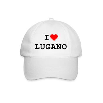 I love Lugano - Ich liebe Lugano - Baseball Cap - white/white - Front