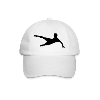 Fußball Soccer Football - Baseballkappe - Weiß/Weiß - Vorne