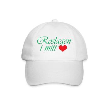 Roslagen in the middle – coastal romance in green - Baseball Cap - white/white - Front
