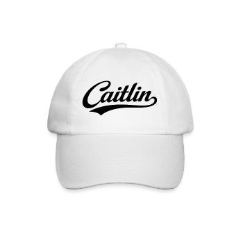 Caitlin Name erster letzte Familiengeschenke - Baseballkappe - Weiß/Weiß - Vorne