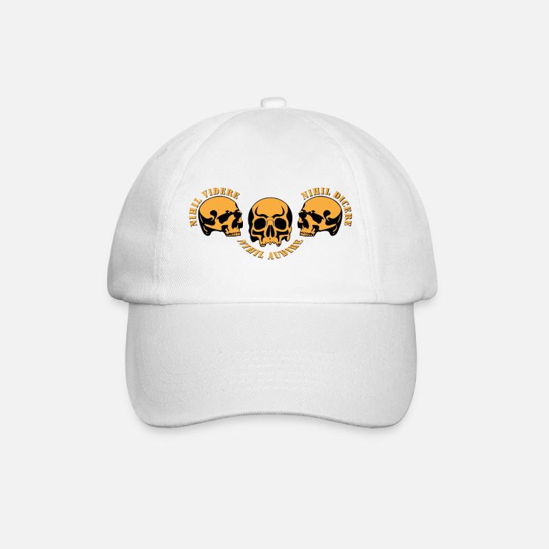 Three Skulls – Skull Trio - Baseball Cap - white/white