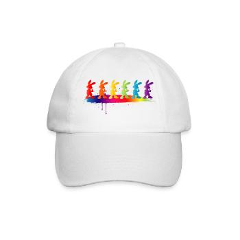 Motif des lapins colorés silhouette arc-en-ciel des enfants - Casquette classique - blanc/blanc - Devant