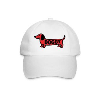 Dachshund Dog Doggy Saying Red - Baseball Cap - white/white - Front