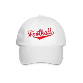 Red Retro Football: Zeige deine Kraft - Baseballkappe - Weiß/Weiß - Vorne