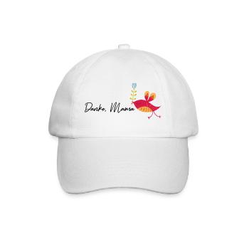Danke Mama - Baseballkappe - Weiß/Weiß - Vorne