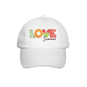 Love Summer  - Baseball Cap - white/white - Front