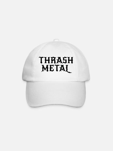 Thrash Metal Logo Tee - Baseballkappe - Weiß/Weiß