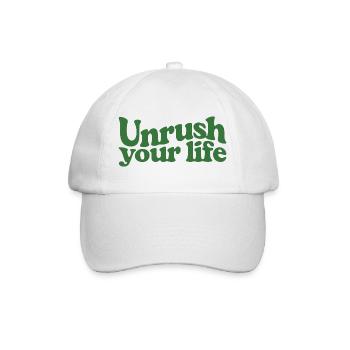 Slow down | Slow Living Mindfulness - Baseball Cap - white/white - Front