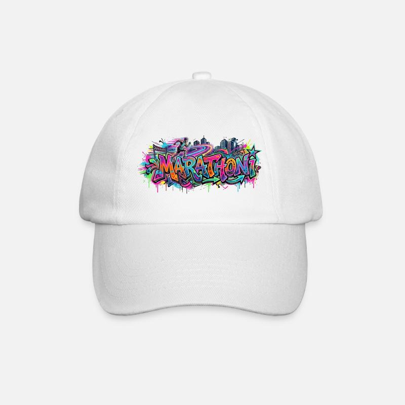 Farbrausch Marathon Graffiti - Casquette classique - blanc/blanc