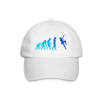 Geschenkidee für eine Bouldererin mit Felsklettern - Baseballkappe - Weiß/Weiß - Vorne