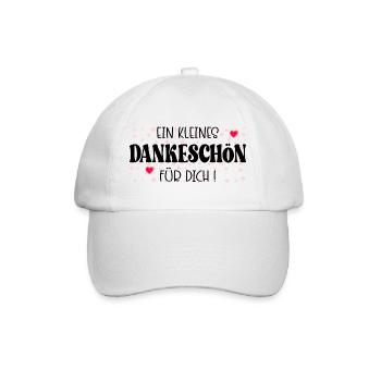 Kleines Dankeschön - Baseballkappe - Weiß/Weiß - Vorne