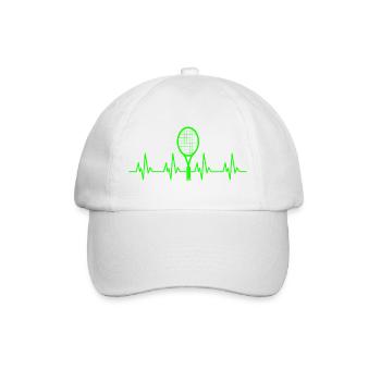 Joueur de tennis Heartbeat - Casquette classique - blanc/blanc - Devant