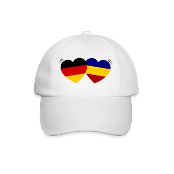 Drapeau Hearts Duo Roumanie - Casquette classique - blanc/blanc - Devant