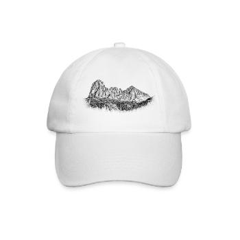 Groupe Sassolungo Dolomites Silhouette Alpes - Casquette classique - blanc/blanc - Devant