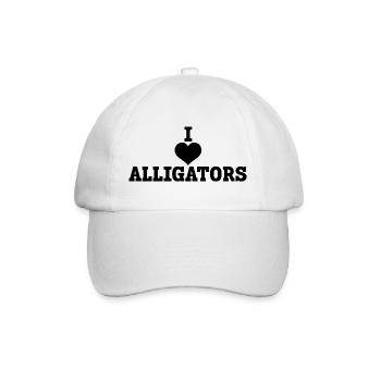 I Love Alligators – Alligator Fan - Baseball Cap - white/white - Front