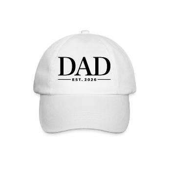 Dad Est. 2026 | Vater | Vatertag - Baseballkappe - Weiß/Weiß - Vorne