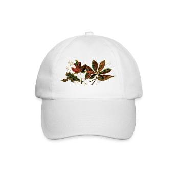 leaves - Baseball Cap - white/white - Front