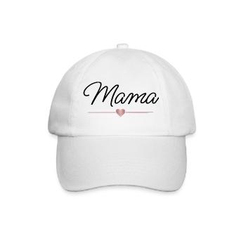 Mom Heart Gift Mother's Day Family - Baseball Cap - white/white - Front