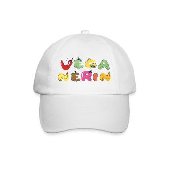 Lettres végétaliennes colorées de légumes - Casquette classique - blanc/blanc - Devant