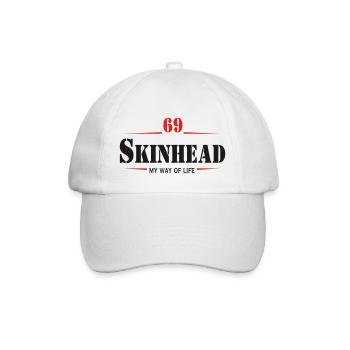 Working Class Skinhead Oi! Antiracist Bootboys My - Casquette classique - blanc/blanc - Devant