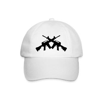 m16_mal2 - Baseball Cap - white/white - Front