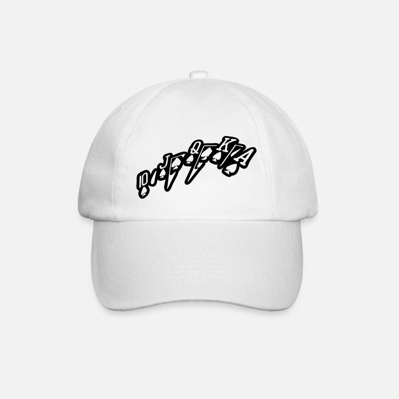 royal flush - Baseball Cap - white/white