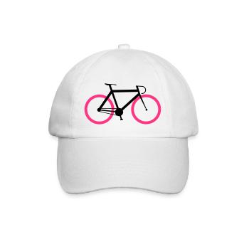 Rennrad - Fixie Bike - Baseballkappe - Weiß/Weiß - Vorne