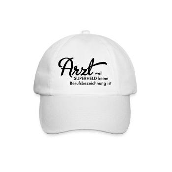 Arzt - Baseballkappe - Weiß/Weiß - Vorne