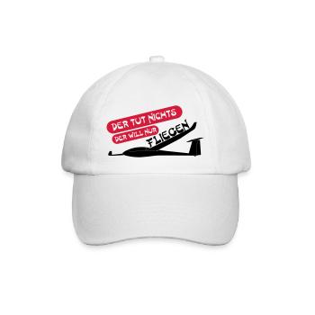 nur fliegen - Baseballkappe - Weiß/Weiß - Vorne