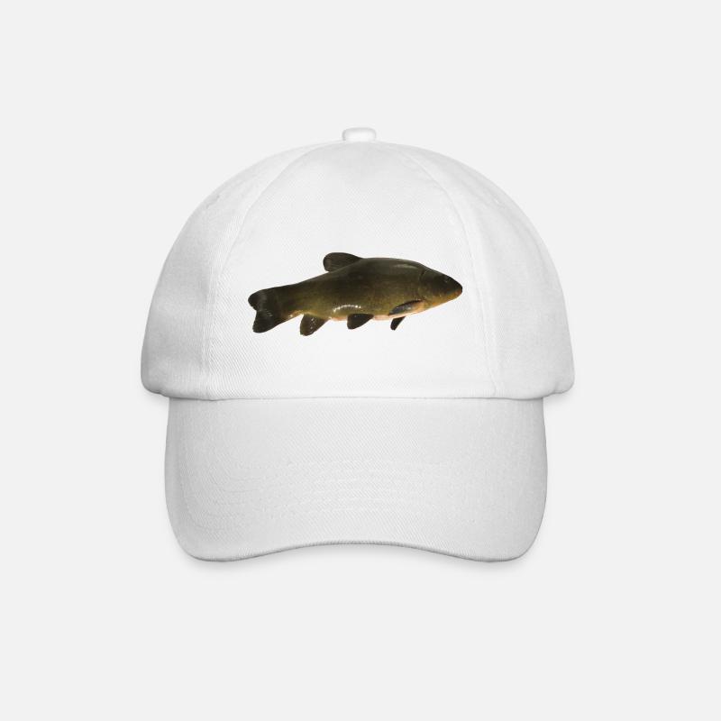 Fisch Schleie - Baseballkappe - Weiß/Weiß
