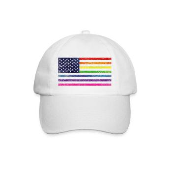 Pride USA Vintage Open - Baseballkappe - Weiß/Weiß - Vorne