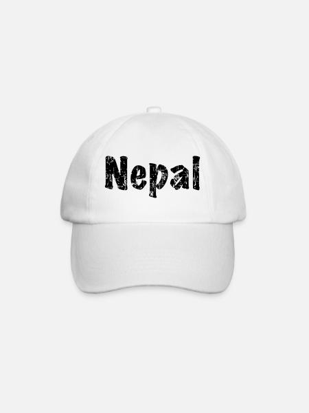 Nepal - Baseballkappe - Weiß/Weiß