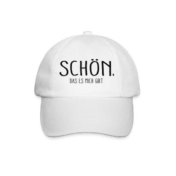 Schön das es mich gibt - Baseballkappe - Weiß/Weiß - Vorne