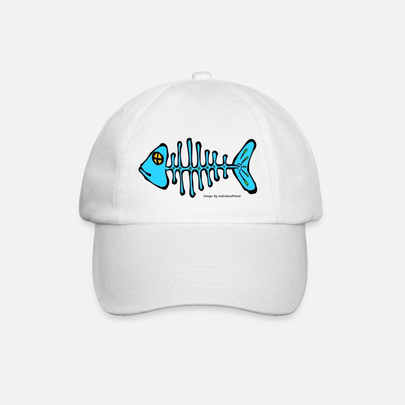 Fischgraete - Baseballkappe - Weiß/Weiß