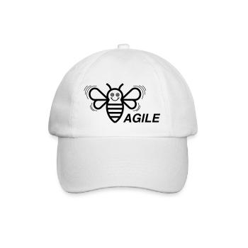Be(e) Agile - Baseballkappe - Weiß/Weiß - Vorne
