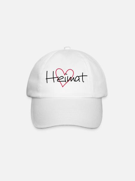 Heimat Herz - Baseballkappe - Weiß/Weiß