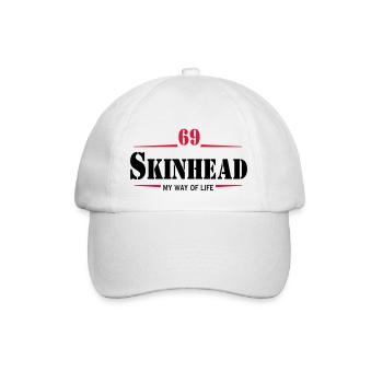 Working Class Skinhead Oi! Antiracist Bootboys My - Casquette classique - blanc/blanc - Devant