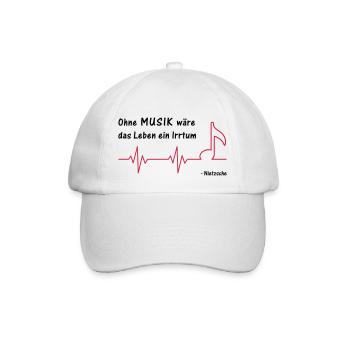 Musik - Baseballkappe - Weiß/Weiß - Vorne